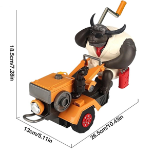 اسباب بازی ماشین چمن زن نارنجی و گاو باغبان MR.Cow Funny Tractor toy_اسباب بازی